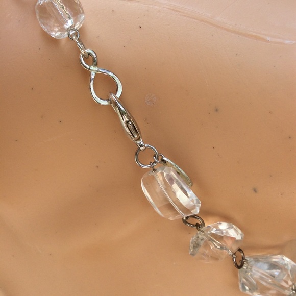 Gorgeous Vtg Talbots Glass/ Silver Statement Long Necklace/Belt - Picture 9 of 15